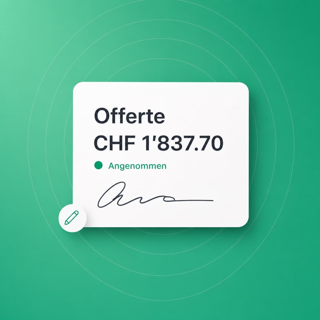 Offerten in KIDESK, als Illustration im Markengrün