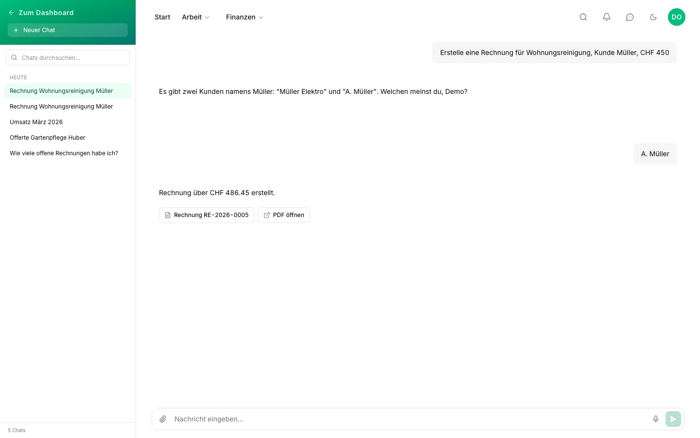 KiDesk KI-Assistent — Desktop Ansicht